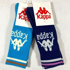 NWT 2 Pair Kappa Authentic Aster Crew Socks, Unisex Size 7-9